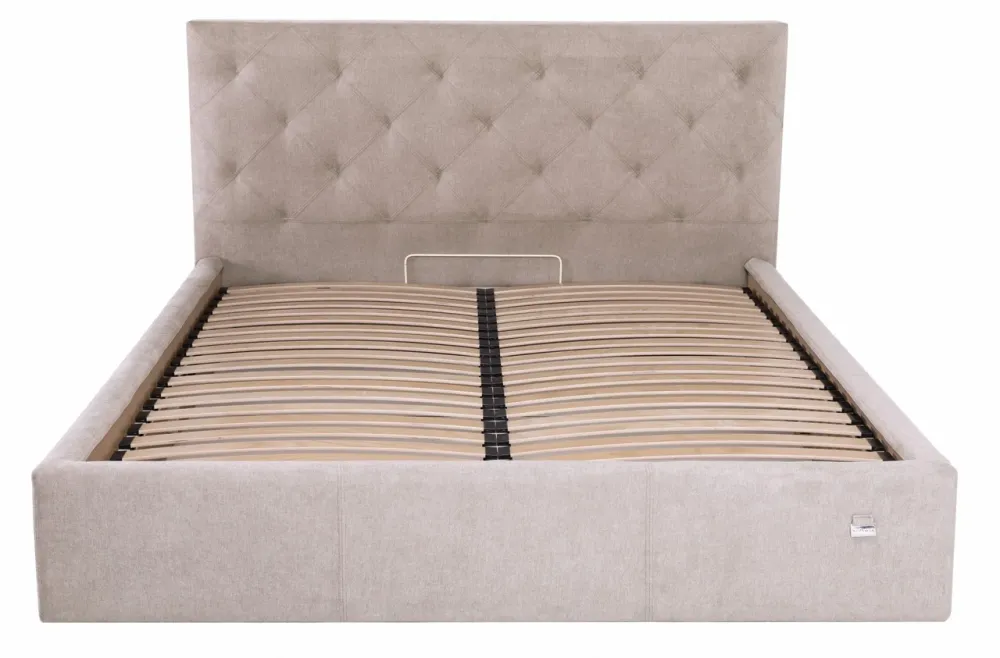 Кровать Двуспальная Bristol Comfort 160 х 200 см Мисти Mocco С подъемным механизмом и нишей для белья Мокко Днепр - изображение 1