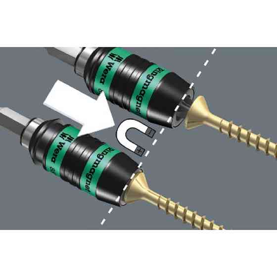 Тримач для швидкої зміни біт і свердел із фіксатором Wera Rapidaptor 887/4 RR 05052490001 Одеса