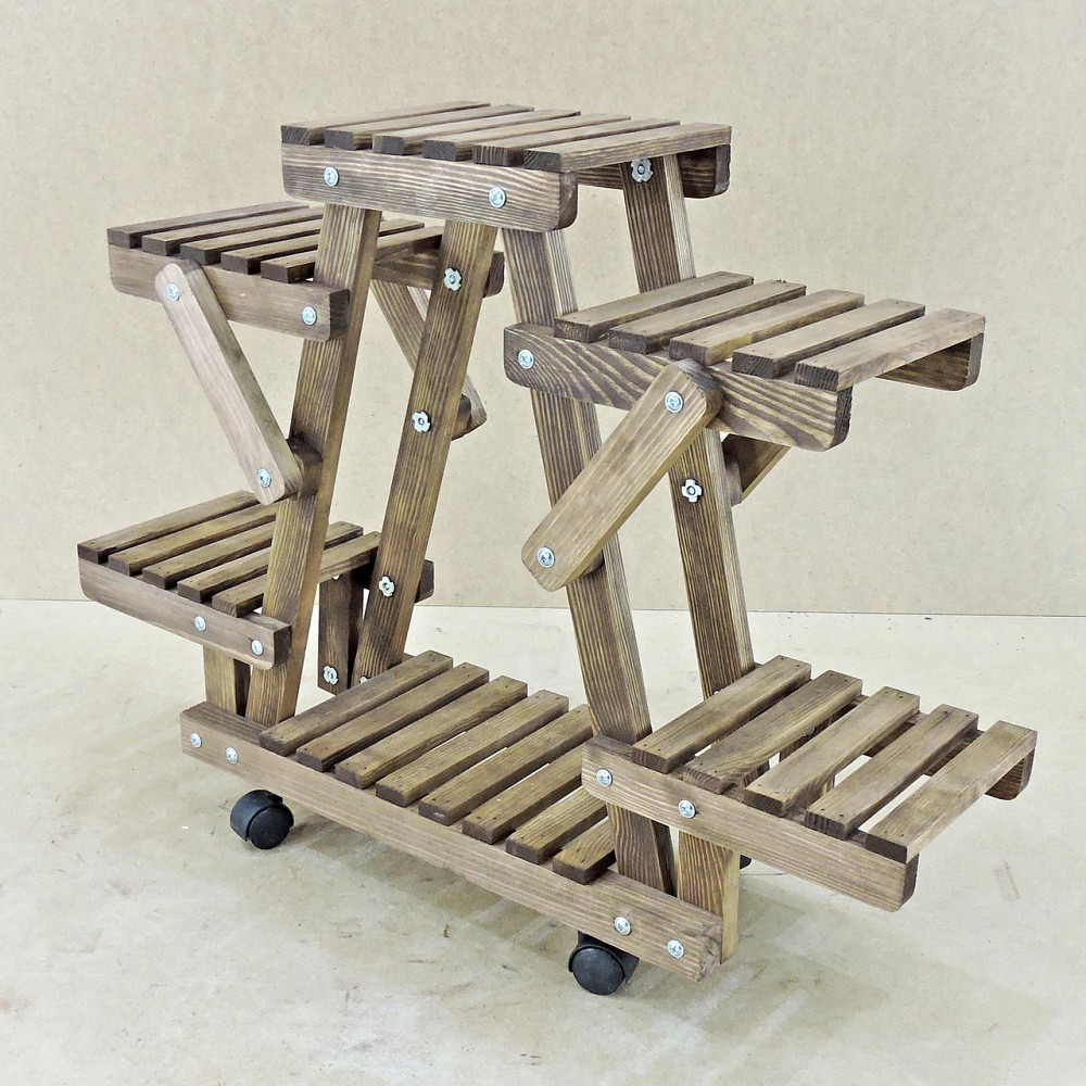 Підставка для квітів "Тулуза" капучино на коліщатках Миколаїв - фото 6