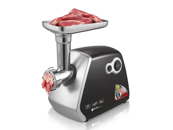 Электрическая мясорубка BITEK BT-3400 3500 Вт с реверсом, насадками для колбас, кеббе, металлический Киев