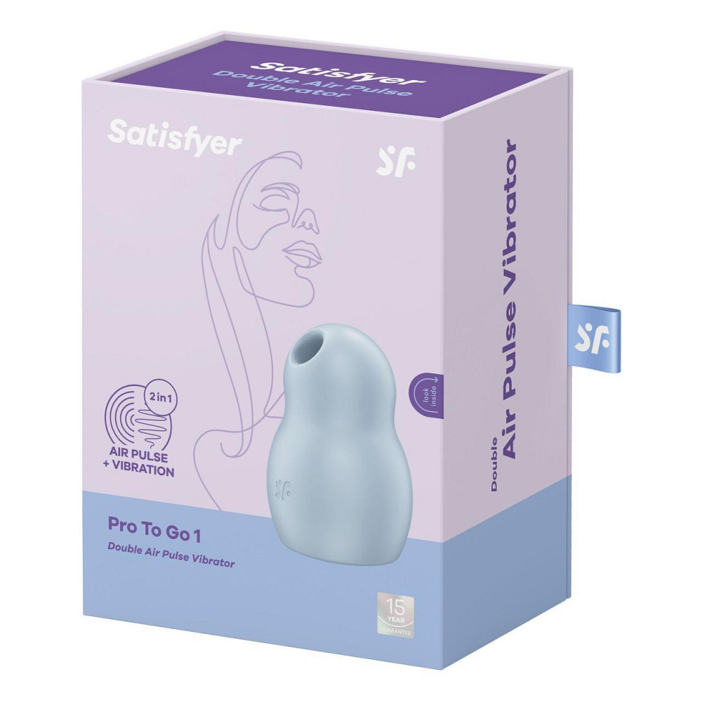 Вакуумный стимулятор с вибрацией Satisfyer Pro To Go 1 Blue Sex Aura Киев - изображение 7