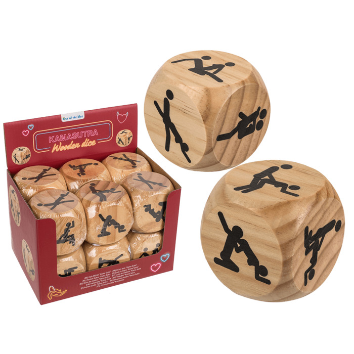 Дерев'яний кубик Kama Sutra Wooden Dice, 6x6 см Sex Aura Київ - фото 1