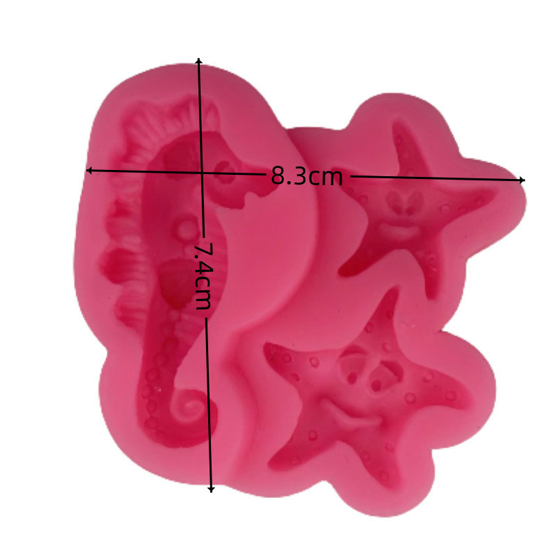 Молд для мастики морской 74 на 83 мм розовый Киев - изображение 3