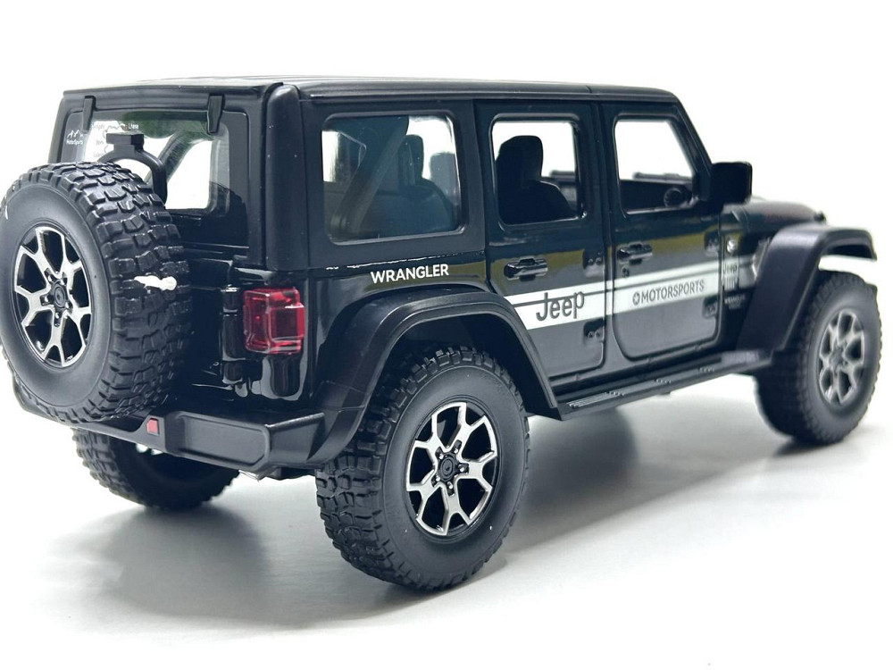 Машина Автосвіт Jeep vlanger інерційна відчиняються двері капот багажник 21см Чорна (AP-1979) Чернигов - изображение 3