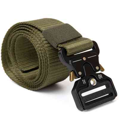 Ремень Vintage Текстильный с черной пряжкой Хаки (20549) Винница