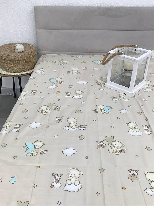 Наволочка Ecotton 40х60 натуральна із бавовни сіра полоса із зірками Коломия - фото 3