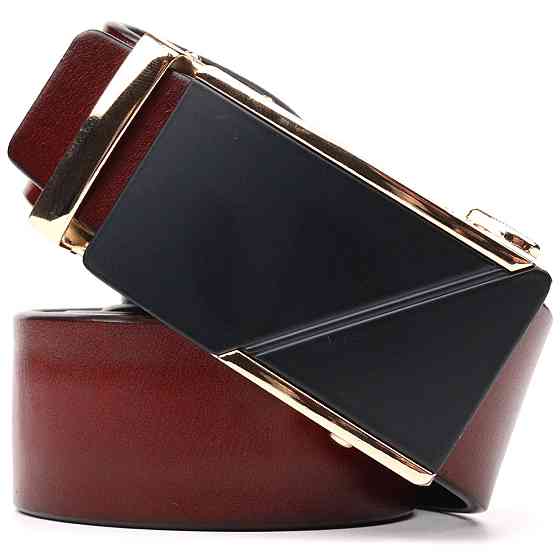 Двосторонній ремінь для чоловіків з натуральної шкіри Vintage 21479 Коричневий Київ