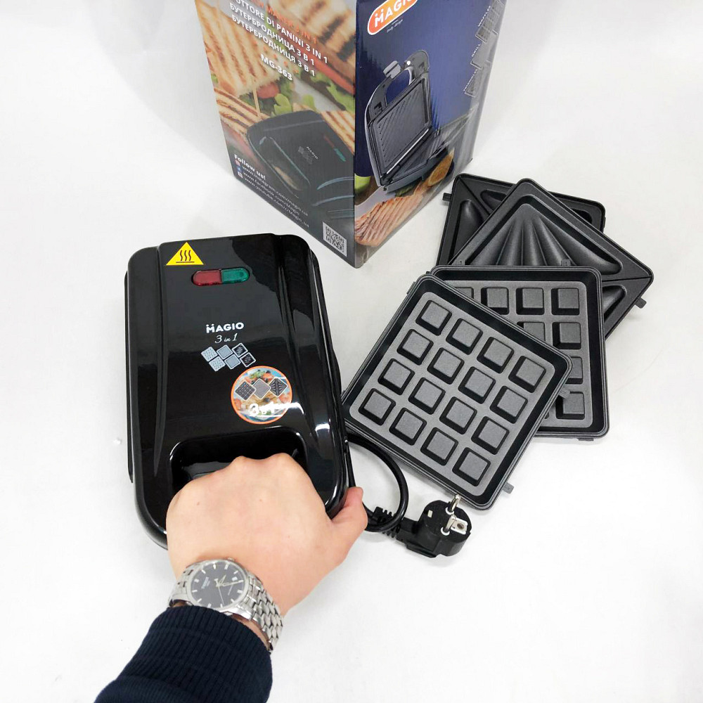 Решітка для смаження овочів, Електричний гриль для вафель, Бутербродниця професійна FP-90 Львів - фото 10