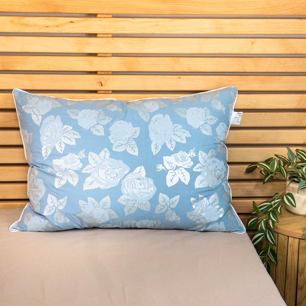 Подушка из искусственного лебяжьего пуха YouStar - упругая 40x60 см (Голубой) Сумы - изображение 1