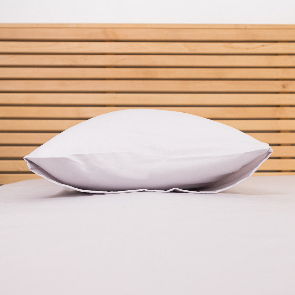 Наволочка на подушку 40х60 см сатин гладкофарбований 135 г/м2 YouStar 1 шт. (Світло-сірий) Суми - фото 3