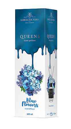 Аромадифузор для дому "Queens White" Blue Flowers (Блакитні квіти) 100мл Marcela&Victoria Київ