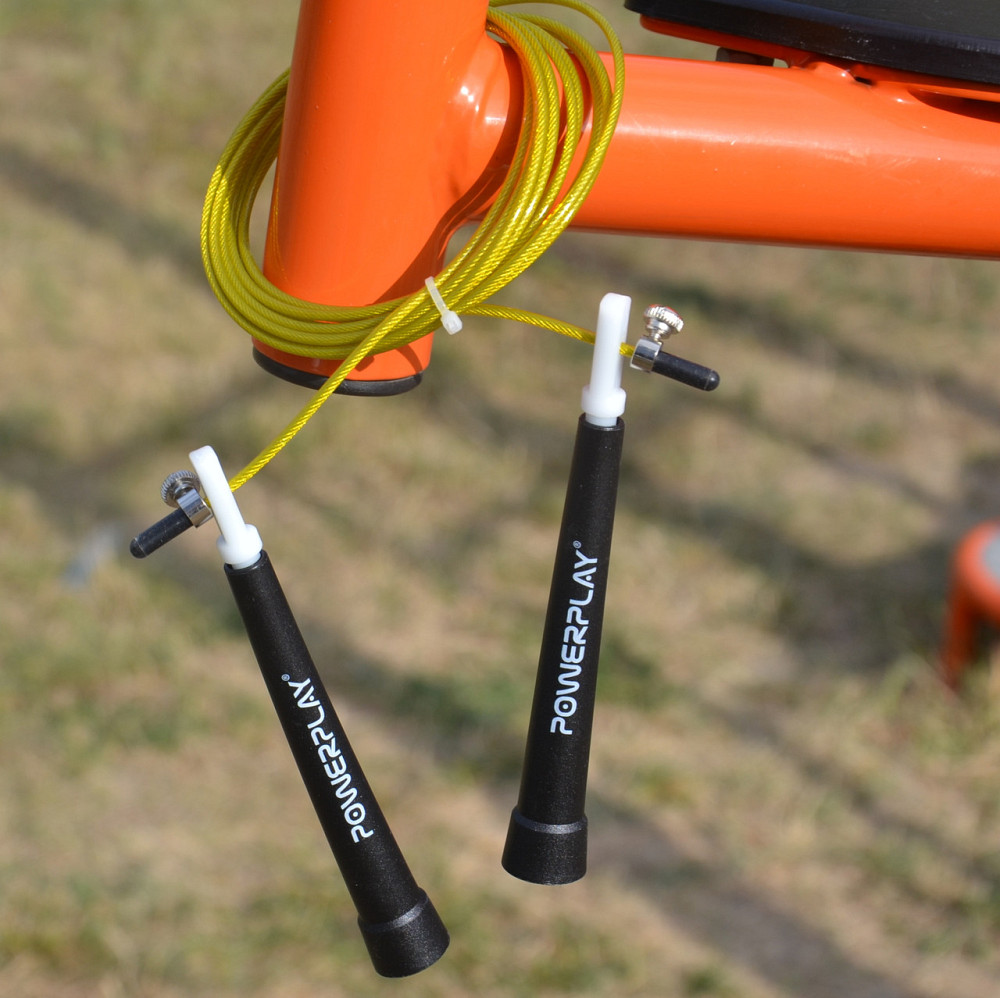 Скакалка швидкісна PowerPlay 4202 Ultra Speed Rope Жовта (2,9m.) Кам'янське - фото 6