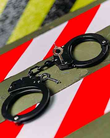 Справжні сталеві наручники для поліції Чорні ПП7556 Одеса