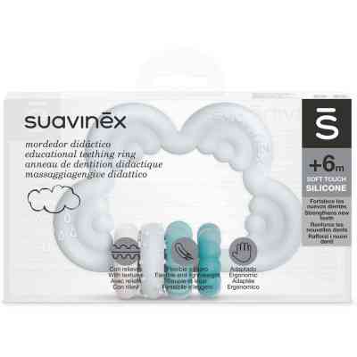 Прорізувач Suavinex силіконовий з бряскальцем/блакитний (401441) Вінниця