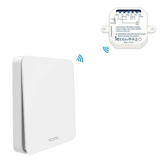 Комплект безпровідного вимикача та приймача світла TingVita KS511Q3 Луцьк - фото 1