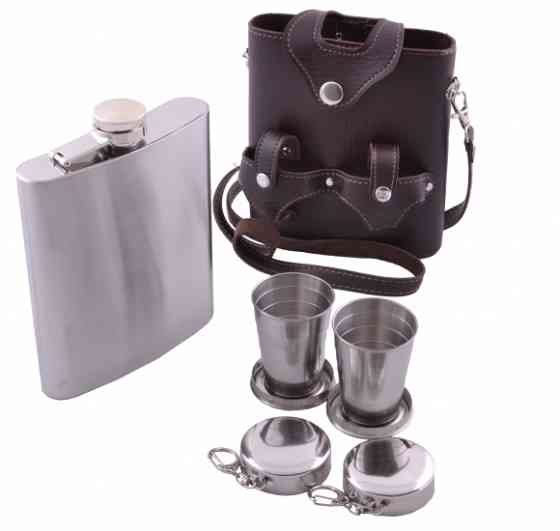 Фляга велика - набір з чохлом та чарками Вінниця
