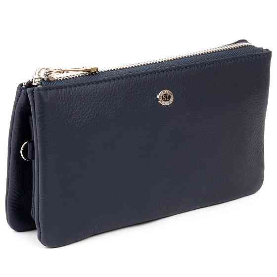 Вместительный клатч на два отделения женский ST Leather 19248 Синий Киев