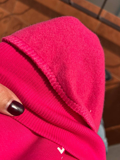 Свитшот женский OLIVIA 2479 широкий оверсайз утепленный вышивка рисунок one size, малиновий, one size Киев - изображение 12