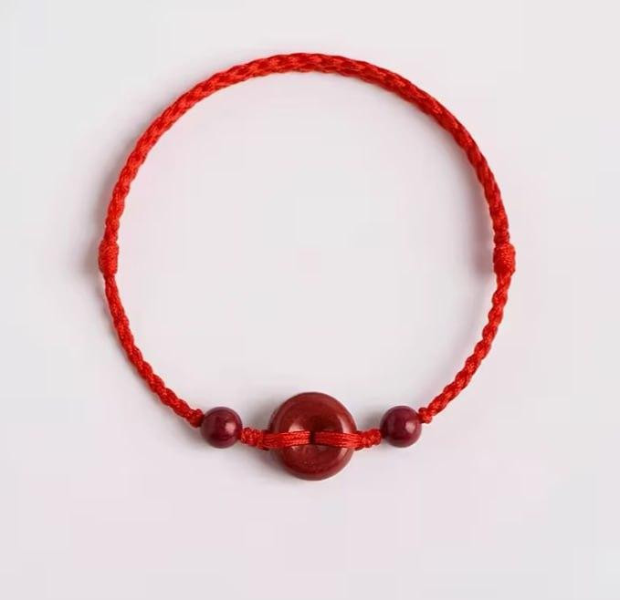Красный браслет из киновари на плетеном шнурке – талисман удачи и защиты Киев - изображение 3
