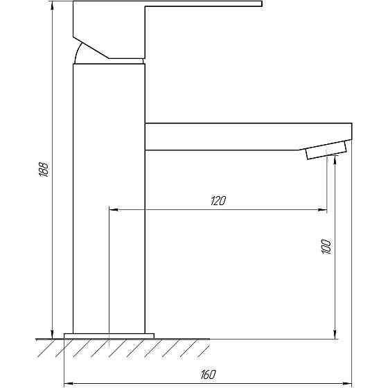 Змішувач для умивальника Globus Lux SICILIA SBQ-101-BB Київ