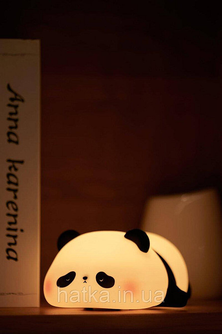 Силіконовий бездротовий нічник "Панда лежача" Київ - фото 3