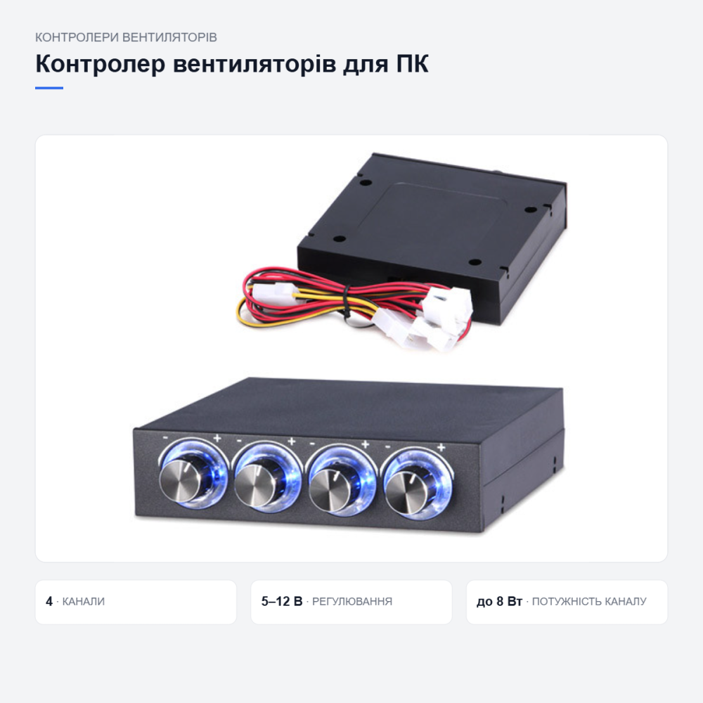 Контроллер вентиляторов STW-6002 для ПК Киев - изображение 4