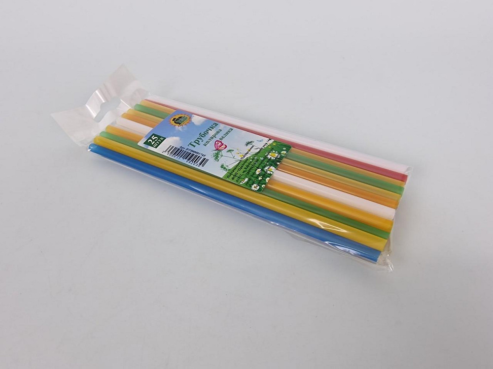 Трубочка для коктейлів кольорова Большя (25шт) ТМ "Супер торба" Харків - фото 2