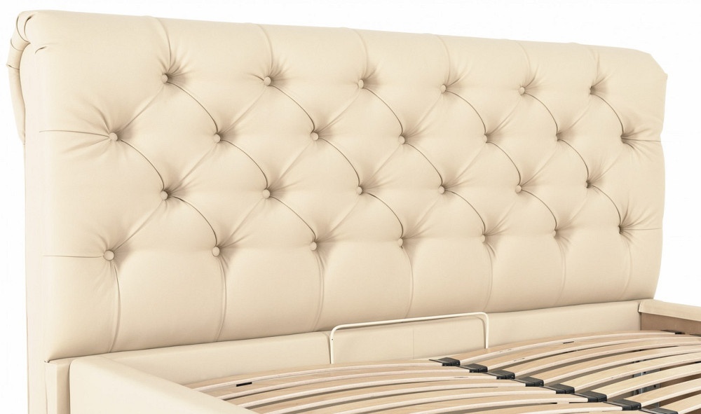 Ліжко Двоспальне London Comfort 180 х 190 см Fly 2207 З підйомним механізмом та нішою для білизни Бежевий Дніпро - фото 13