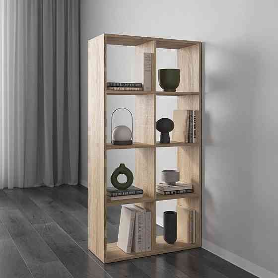 Полка для книг VAYS, стелаж для дому на 8 комірок M-10 Дуб Сонома Львів