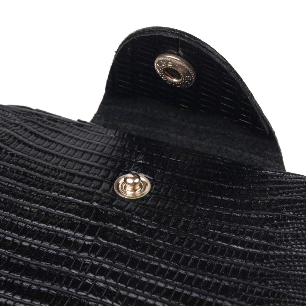 Портмоне для чоловіків у два складення з натуральної фактурної шкіри CANPELLINI 21575 Чорне Київ - фото 6