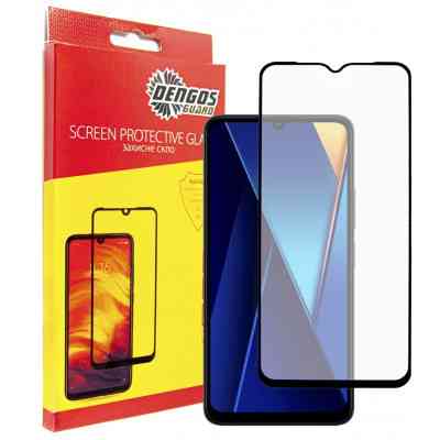Стекло защитное Dengos Full Glue POCO C65 (black) (TGFG-352) Винница