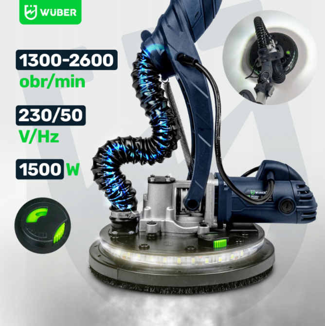 Шліфмашина для стін 1500Вт 230В Wuber (Польща) Київ - фото 8
