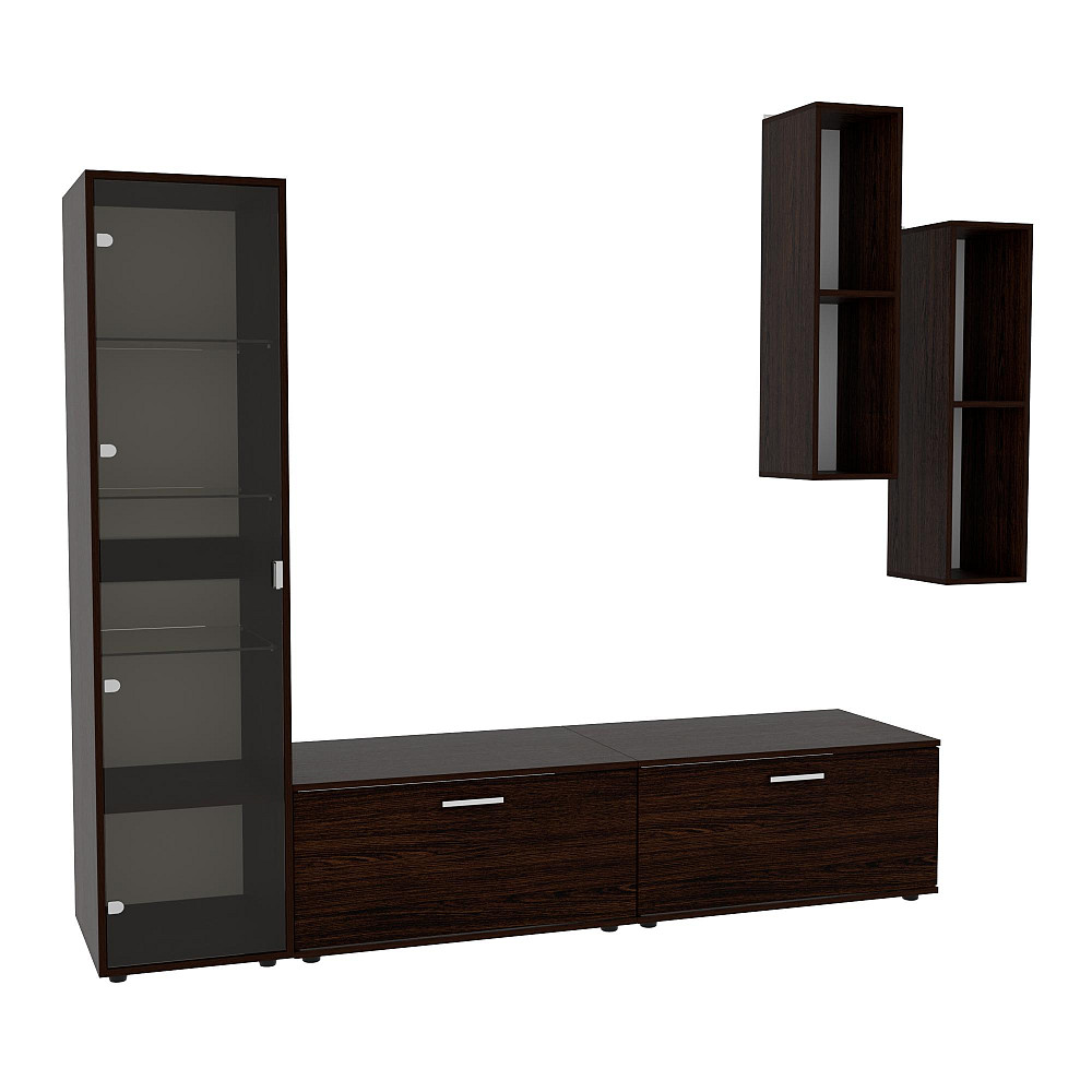 Стенка в гостиную Hugo-2, Венге Магия, 2060х520х1700 Львов - изображение 1