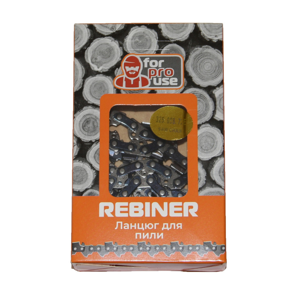Ланцюг на бензопилу Rebiner (72 ланки, 0.325") – для твердих порід деревини, шина 45 см Львів - фото 2
