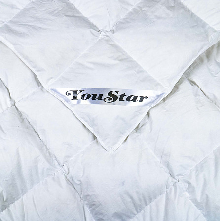 Ексклюзивна пухова Євро ковдра преміум якості YouStar 100% гусячий пух, Батист, розмір 200х220 см (Б Суми - фото 8