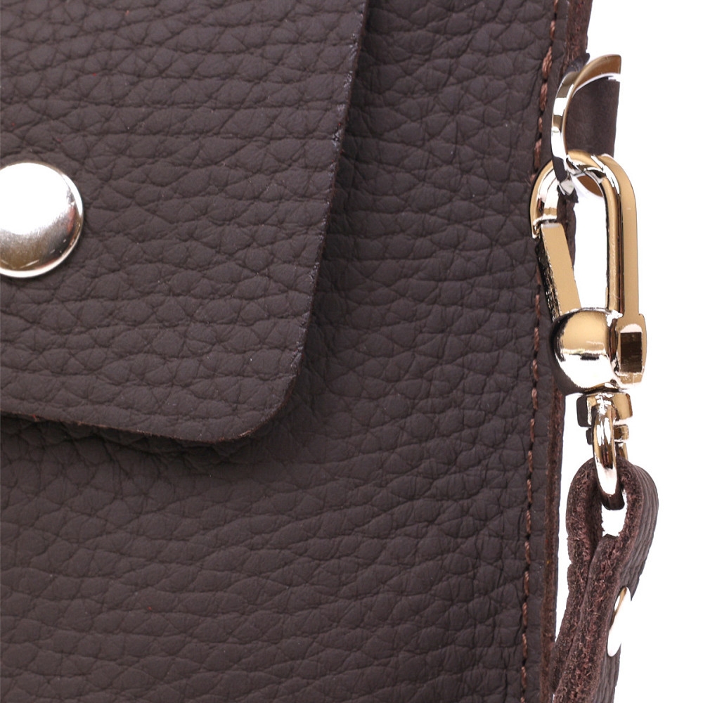 Кожаная матовая тревел-косметичка Shvigel 16418 Коричневый Киев - изображение 5