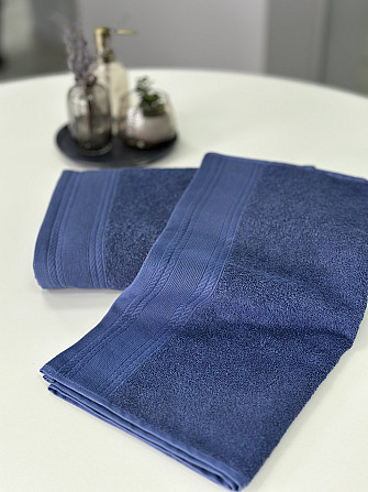 Комплект махрових рушників IDEAL TEXTILE Легкий бриз 50х90 + 70х140 см 450 г/м2 100% бавовна Синій Чернівці - фото 6