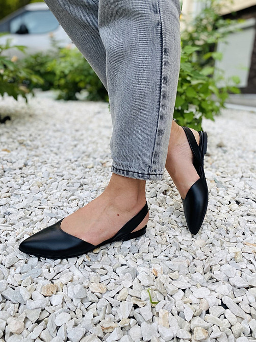 RONE Босоніжки жіночі чорні RONE B-176 літні з натуральної шкіри, із закритим носком р. 38-39 Коломыя - изображение 8