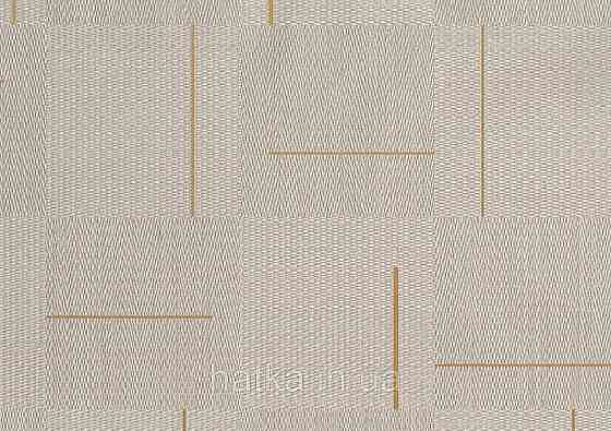 Шпалери вінілові на флізелін Sirpi AltaGamma Home 3 геометрія 3д кремові бежеві квадрати золотисті смуги Київ