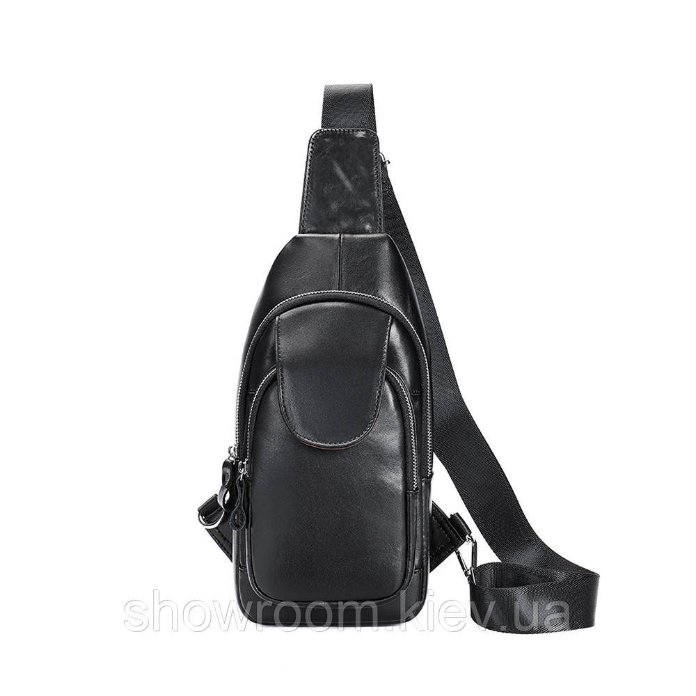 Кожаная сумка на грудь, слинг, бананка Leather Collection (9138) Киев - изображение 3