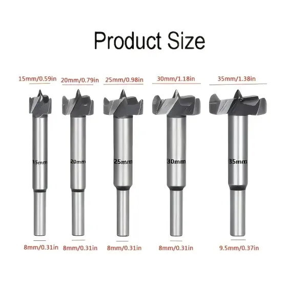 Набор сверл Форстнера по дереву, 5 шт, 15-35 мм Киев