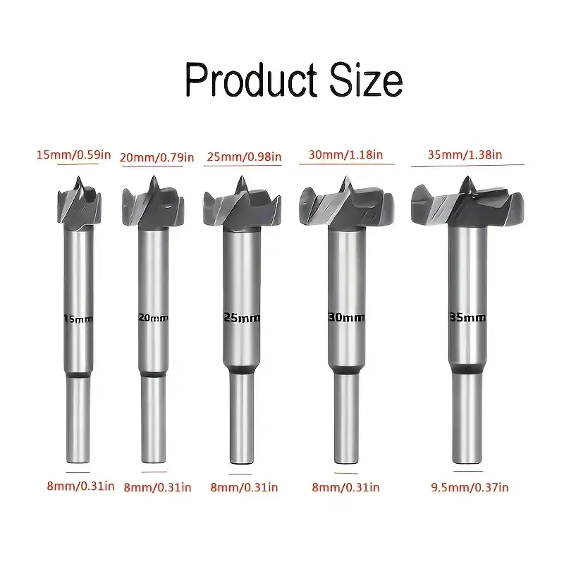 Набор сверл Форстнера по дереву, 5 шт, 15-35 мм Киев - изображение 5