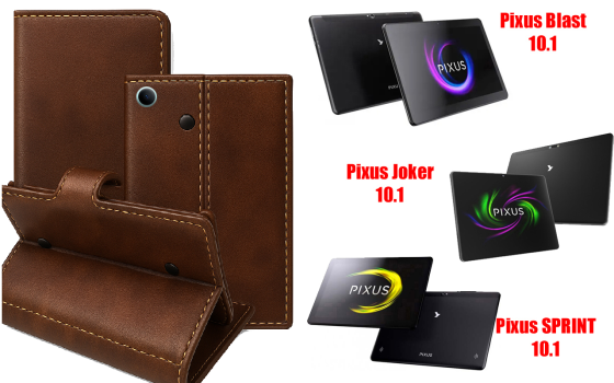 Книжка-трансформер для планшета Pixus Blast 10.1, Joker 10.1, Sprint 10.1, колір Black Buno-Red Київ