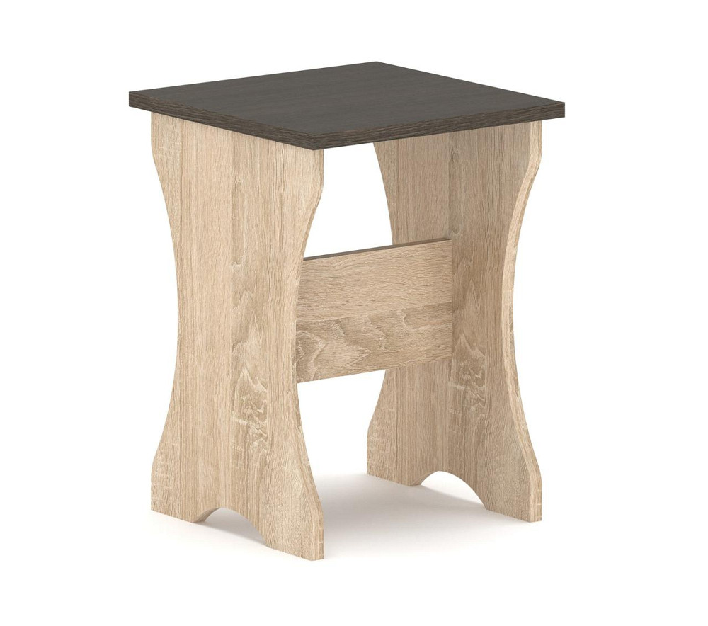 Табурет Наполеон (2 шт.) - Ривера трюфель + Дуб самоа Львов - изображение 1