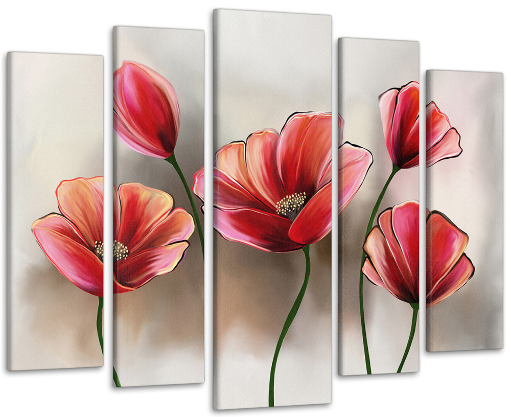 Модульна картина Абстракція Маки Art-152_5 Перечин - фото 1