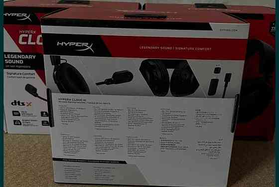 Навушники з Мікрофоном: Hyper X Cloud III Wireless Black.Нові! Харків