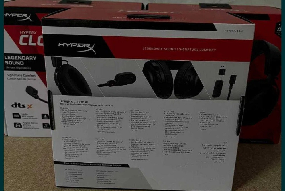 Навушники з Мікрофоном: Hyper X Cloud III Wireless Black.Нові! Харків - фото 2
