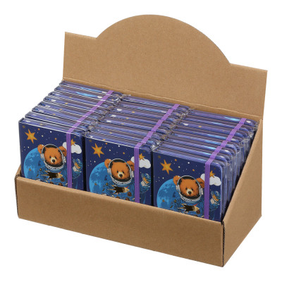 Книга записная ZiBi Bear A6 в клеточку твердая обложка на резинке 80 листов, синяя (ZB.116103) Винница - изображение 4