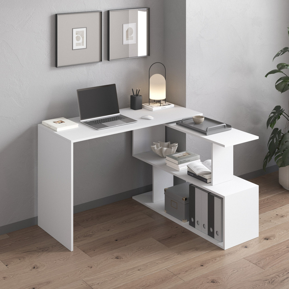 Cтол компьютерный VAYS поворотный письменный cтол трансформер M-41 Белый Львов - изображение 1