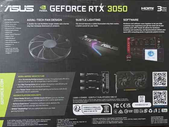 Відеокарта Asus PCI-Ex GeForce RTX 3050 Dual OC Edition 8GB GDDR6 Київ